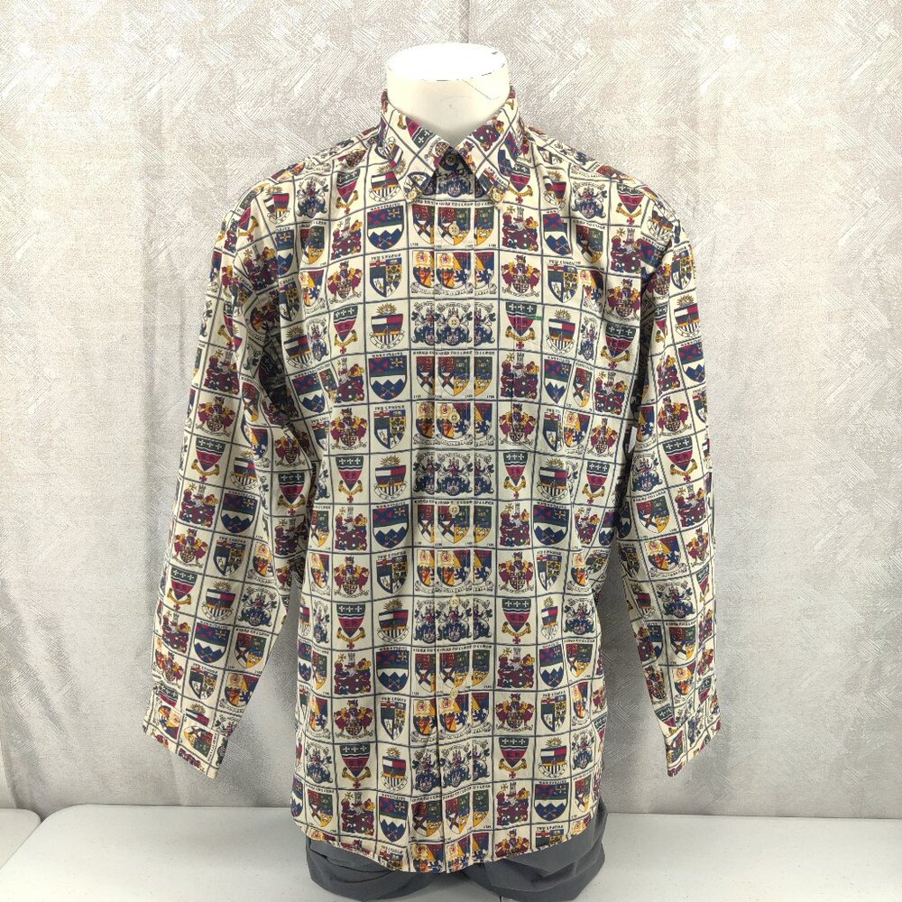 Vintage Tommy Hilfiger Shirt‎ Mens Large Crest Ivy League Preppy 90s y2k College